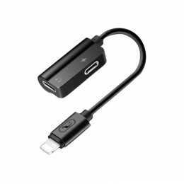 Адаптер SkyDolphin AU01 Lightning to Dual Lightning + Charging 1.5A black
