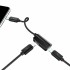 Адаптер SkyDolphin AU01 Lightning to Dual Lightning + Charging 1.5A black