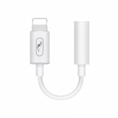 Адаптер AUX SkyDolphin AU02 Lightning to 3.5mm Jack white