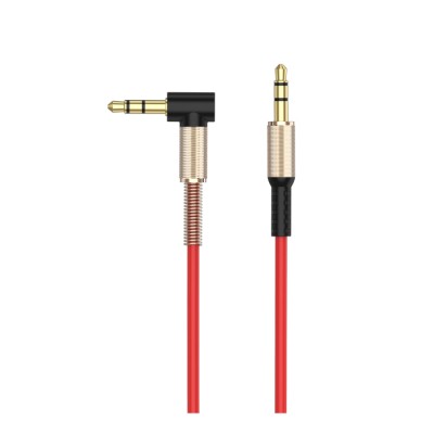 Кабел AUX SkyDolphin SR08 Spring Wire 3.5mm/1m red