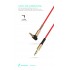 Кабел AUX SkyDolphin SR08 Spring Wire 3.5mm/1m red