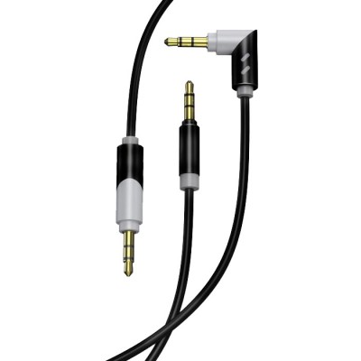 Кабел AUX SkyDolphin SR09 Rotate Aluminium connector 3.5mm/1m black