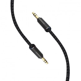 Кабел AUX SkyDolphin SR10 Neylon Wire 3.5mm/1m black
