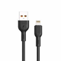 Кабел USB SkyDolphin S03L Frost Line Lightning 3A/1m black