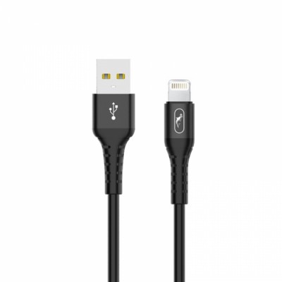 Кабел USB SkyDolphin S05L TPE Frost line Lightning 3A/1m black