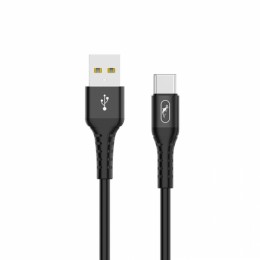 Кабел USB SkyDolphin S05T TPE Frost line Type-C 3A/1m black