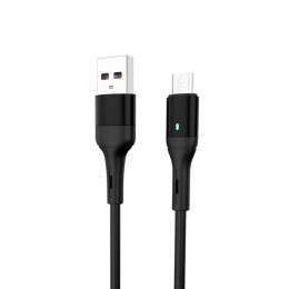 Кабел USB SkyDolphin S06V LED Smart Power Micro USB 3A/1m black