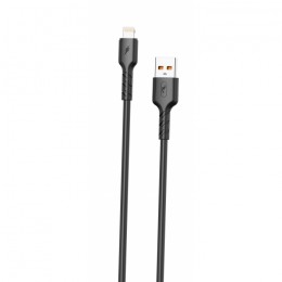 Кабел USB SkyDolphin S07L TPE High Elastic Line Lightning 2.4A/1m black
