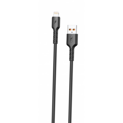 Кабел USB SkyDolphin S07L TPE High Elastic Line Lightning 2.4A/1m black