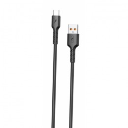 Кабел USB SkyDolphin S07T TPE High Elastic Line Type-C 2.4A/1m black