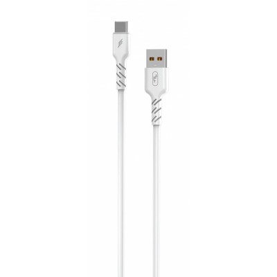 Кабел USB SkyDolphin S07T TPE High Elastic Line Type-C 2.4A/1m white