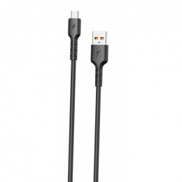 Кабел USB SkyDolphin S07V TPE High Elastic Line Micro USB 2.4A/1m black