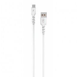 Кабел USB SkyDolphin S07V TPE High Elastic Line Micro USB 2.4A/1m white