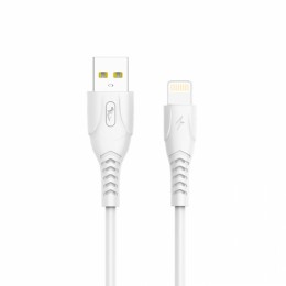 Кабел USB SkyDolphin S08L Lightning 3.5A/1m white