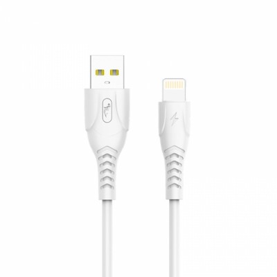 Кабел USB SkyDolphin S08L Lightning 3.5A/1m white
