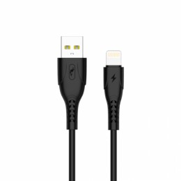 Кабел USB SkyDolphin S08L Lightning 3.5A/1m black