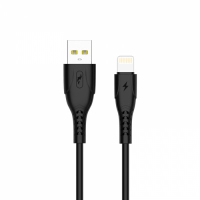 Кабел USB SkyDolphin S08L Lightning 3.5A/1m black