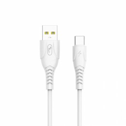 Кабел USB SkyDolphin S08T Type-C 3.5A/1m white