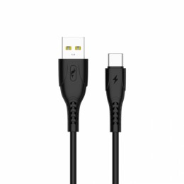Кабел USB SkyDolphin S08T Type-C 3.5A/1m black