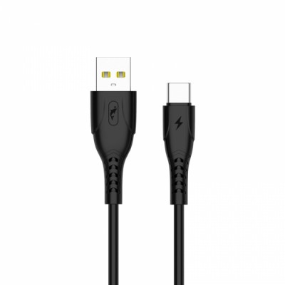 Кабел USB SkyDolphin S08T Type-C 3.5A/1m black