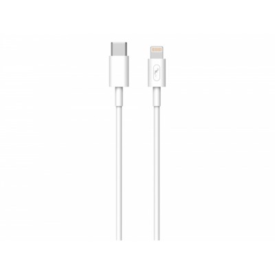 Кабел USB SkyDolphin S12L Frost Line Lightning to Type-C 2.4A/1m white