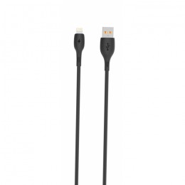 Кабел USB SkyDolphin S22L Soft Silicone Lightning 2.4A/1m black