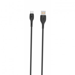 Кабел USB SkyDolphin S22T Soft Silicone Type-C 2.4A/1m black