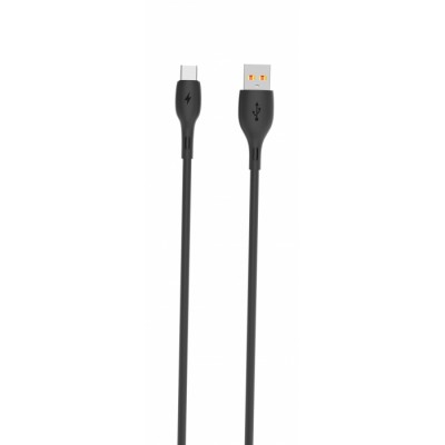 Кабел USB SkyDolphin S22T Soft Silicone Type-C 2.4A/1m black