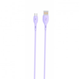 Кабел USB SkyDolphin S22T Soft Silicone Type-C 2.4A/1m violet