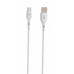 Кабел USB SkyDolphin S22T Soft Silicone Type-C 2.4A/1m white