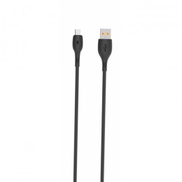 Кабел USB SkyDolphin S22V Soft Silicone Micro USB 2.4A/1m black
