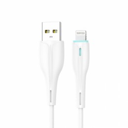 Кабел USB SkyDolphin S48L LED Lightning 3A/1m white