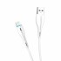 Кабел USB SkyDolphin S48L LED Lightning 3A/1m white