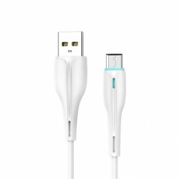 Кабел USB SkyDolphin S48V LED Micro USB 3A/1m white