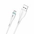 Кабел USB SkyDolphin S48V LED Micro USB 3A/1m white