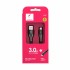 Кабел USB SkyDolphin S49L LED Aluminium Alloy Lightning 3A/1m black
