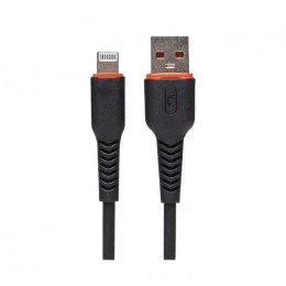 Кабел USB SkyDolphin S54L Soft Lightning 2.4A/1m black
