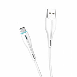 Кабел USB SkyDolphin S54V Soft Micro USB 2.4A/1m white