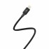 Кабел USB SkyDolphin S55L Neylon Lightning 2.4A/1m black