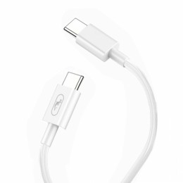 Кабел USB SkyDolphin S57T PD 18W Type-C to Type C 3A/1m white