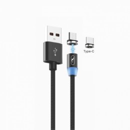Кабел USB SkyDolphin S59T Magnetic Type-C 2.4A/1m black