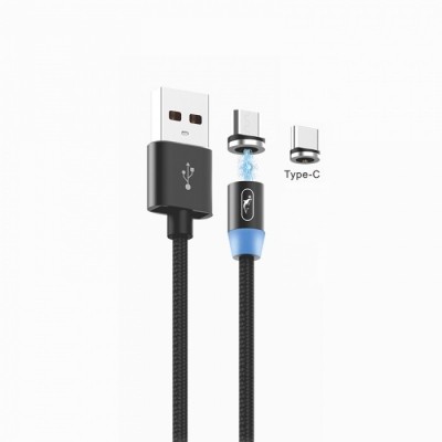 Кабел USB SkyDolphin S59T Magnetic Type-C 2.4A/1m black