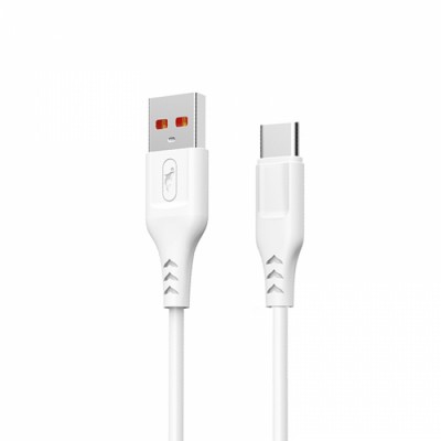 Кабел USB SkyDolphin S61TB Type-C 2.4A/2m white