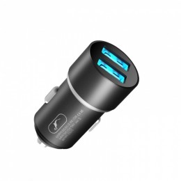 Зарядно устройство за кола SkyDolphin SZ02 Aluminium 2USB/2.4A black