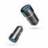 Зарядно устройство за кола SkyDolphin SZ02L Aluminium 2USB/2.4A c кабел Lightning black