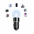 Зарядно устройство за кола SkyDolphin SZ02L Aluminium 2USB/2.4A c кабел Lightning black