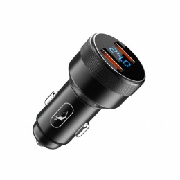 Зарядно устройство за кола SkyDolphin SZ05 Aluminium Double QC3.0 2USB/3.1A/18W black