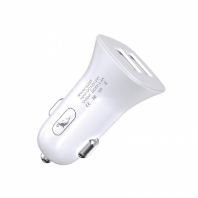 Зарядно устройство за кола SkyDolphin SZ08 2USB/2.4A white