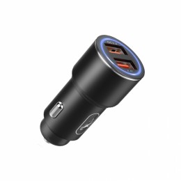 Зарядно устройство за кола SkyDolphin SZ15 Aluminium QC3.0 + 2.4A 2USB black