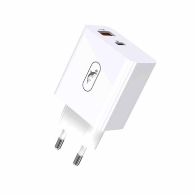 Мрежово зарядно устройство SkyDolphin SC02 PD+QC3.0 48W white